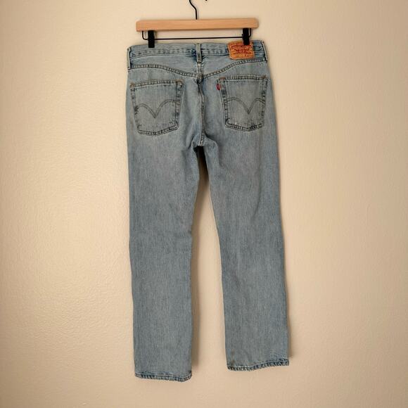 Vintage Levi's Mens 501s Light Wash Straight Leg Jean Button Fly Denim 33 x 30 - Picture 6 of 12